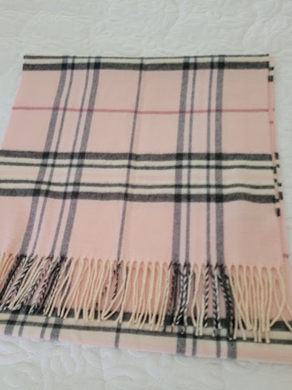 Lord &Taylor Pink & Black Scarf